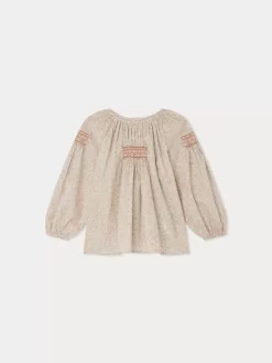 Cheap Blouse Smock E Poldie Fleurs Rose Enfant Blouses, T-Shirts