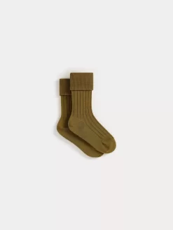 Hot Chaussettes C Tes Thorild Vert Bronze Enfant Chaussettes, Sous-V Tements