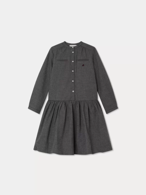 Sale Robe Becky Carreaux Noir Enfant Robes