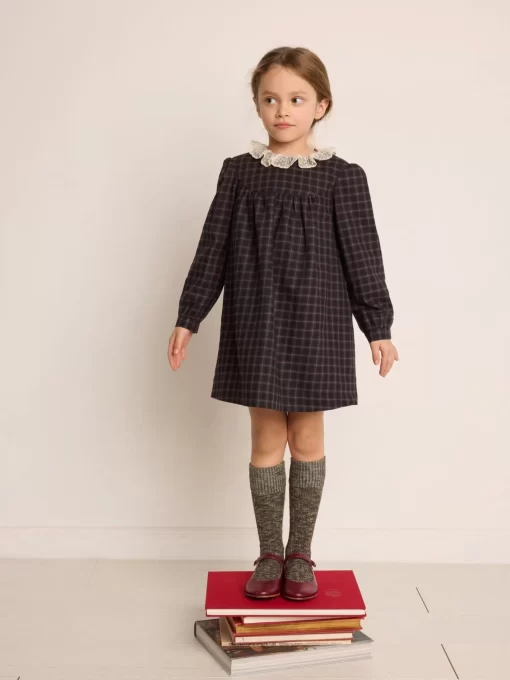 Sale Robe Tamiko Gris Ardoise Enfant Robes